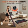 Walking Pad Treadmill with 10° Incline, Remote Control 3HP Portable Compact Treadmills for Home Office, Treadmill 264 lb Capacity, LED Display