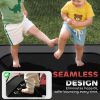 4 x 6FT Trampoline for Kids Indoor & Outdoor with Slide, Swing, Basketball Hoop and Safety Enclosure, Red