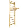 Wooden Swedish Ladder, Stall Bars Set for Physical Therapy & Gymnastics (with Adjustable Pull-up Bar)