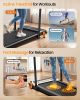 Akluer Walking Pad with Incline, 2-in-1 Under Desk Treadmill and Foot Massager, Quiet 2.5HP Treadmill with Armrest, LED Display Remote for Home Office