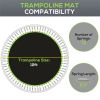 Trampoline Replacement Mat, Fits 12' Trampoline w/ 72 V-Hooks & 5.5" Springs (Spring & Frame not Included), Green