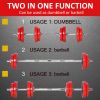 Adjustable Dumbbell Set, 44lbs Convertible to Barbell Weight Set for Home Gym Women and Men Weight Lifting Training