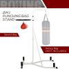 2 in 1 Punching Bag Stand, Adjustable Height Heavy Bag Stand with Weighted Base and Speed Bag, Freestanding for Home Gym