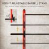 Squat Rack with Pull Up Bar and Barbell Bar Adjustable Bench Press Multi-Function Weight Lifting Half Rack, Red