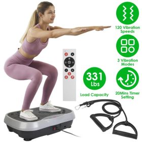 Vibration Exercise Machine With Resistant Bands Remote Control Whole Body Vibration Platform Workout Equipment Home Fitness Training Equipment Fo (Option: as picture)