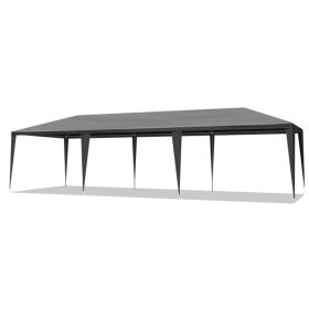 10'x30' Outdoor Party Tent with 8 Removable Sidewalls, Waterproof Canopy Patio Wedding Gazebo Black (Option: default title)