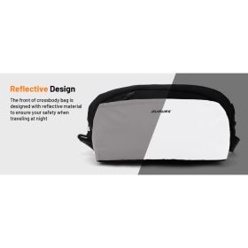 Oumurs 4L Reflective Crossbody Bag Sling Backpack For Motorcycle Men And Women Water-resistant 1680D Oxford Fabric Sling Bag Lightweight (Option: A)