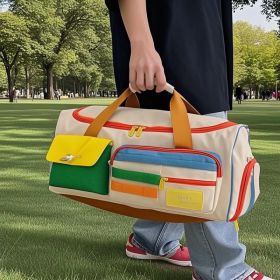 FitnessTraveler Spacious Gym Bag for Your Active Adventures (Option: Color collision multifunctional package)