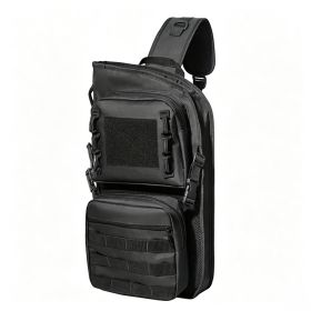DualUse Foldable Hip Arrow Quiver Bag, MOLLE Compatible Archery Arrow Pouch For Target Shooting & Hunting (Option: Black)