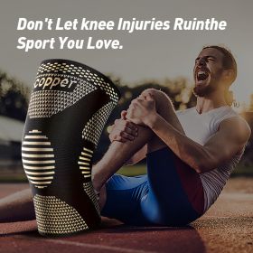 1 Pair Copper Knee Pads Ultimate Shock-Absorbing Gear For Men & Women Superior Knee Support For Sports Yoga Fitness Basketball (Option: M)