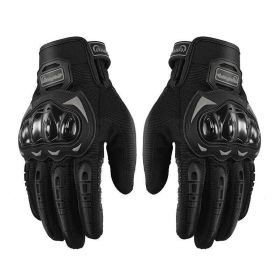 Racing Motorcycle Motorbike Motocross Riding Dirt Bike Full Finger Sports Gloves (Option: Black-L)