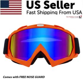 Motocross Goggles Racing Off-Road Dirt Bike ATV UTV BMX MX XC Motorcycle Eyewear (Option: Orange)