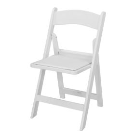 [Replacement 15868578]4 Pack Folding Chairs, Resin Chairs with Padded Seat, Comfortable Event Chairs Indoor Outdoor for Home Event Party Picnic S (Option: default title)