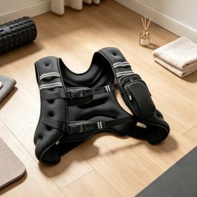 16 lbs Weighted Vest for Men & Women, Adjustable Fitness Vest with Reflective Stripes for Running & Strength Training(Only load-bearing vest) (Option: default title)