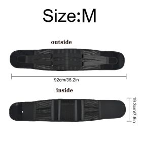 Adjustable Lower Back Brace Lumbar Support Waist Belt For Men Women Pain Relief M L XL (Option: 1pack)