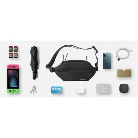 4L Crossbody Backpack Sling Bag With RFID Blocking For Men, Carry Chest Daypack, Water-resistant Travel Shoulder Bag Water-resistant 600D Polyest (Option: A)