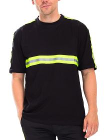 REFLECTIVE T-SHIRT (Color: black lime, size: 2XL)