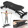 Sliding Ski Simulator with Resistance Bands - Indoor Skiing Fitness Equipment for Home Gym, With Resistance Bands & Non-Slip Base