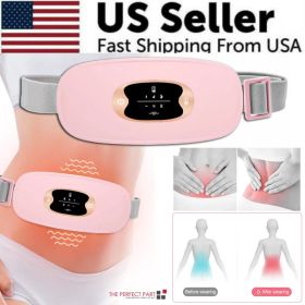 Electric Heating Menstrual Vibration Pad Belt For Period Pain Relief Cramps US (Option: default title)