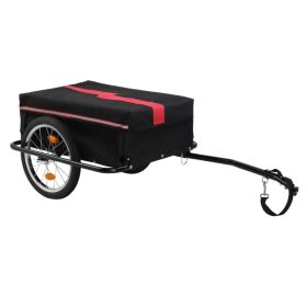 130*68*45cm Steel 100kg 16 Inch Quick Release Wheel Cloth Pocket Trailer Bicycle Trailer Rack (Option: as picture)
